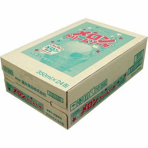 Tominaga, Melon Cream Soda, Fizzy Drink, Japan, 350g x 24 cans - Picture 2 of 2