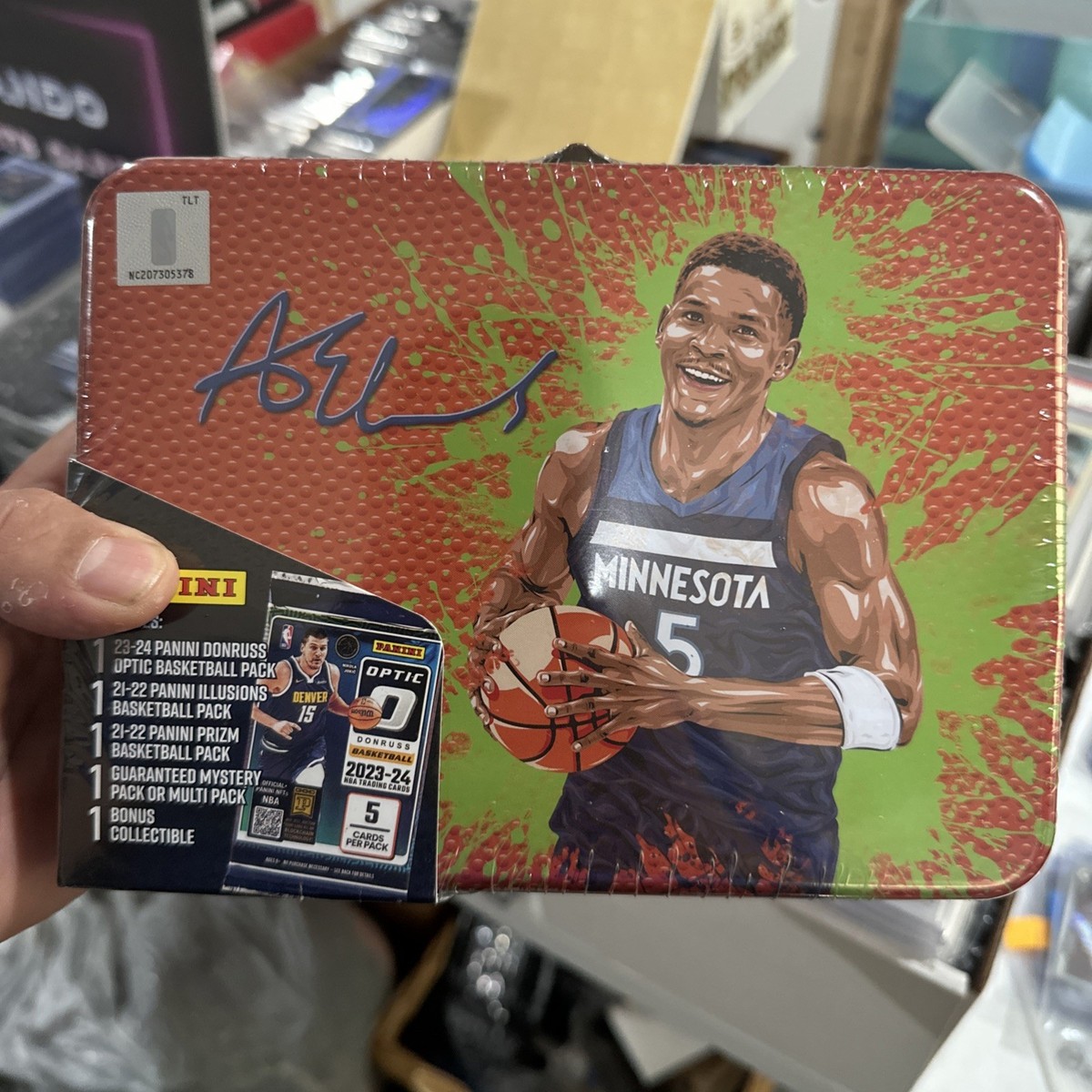 2020 Panini 未開封 ボックス NBA Anthony Edwards 2020-21 White Box 1 of 1 Anthony Edwards Noir RPA RC PATCH