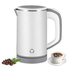 Electric Kettle, 800ML Travel Kettle Lightweight Small 0.8 Litres, White