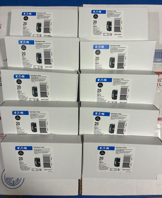 10 PCS Eaton BRP120DF 120 20A 1-Pole AFCI/GFCI Circuit Breakers