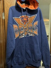 VTG 1995 Made In The USA Teamwork Chicago Bears Sweatshirt Hoodie Size XL