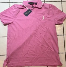Polo Golf Ralph Lauren Shirt Mens XL Pink/White Performance Pro Fit- Polo Collar