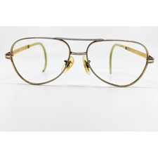 Universal Eyeglasses Men Gold Silver Aviator Double Bridge Vintage 56-16 5.5