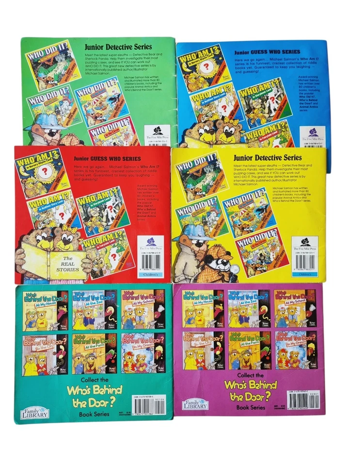 Who's Behind the Door? Who Am I? Who Did It? MICHAEL SALMON Book Lot 1990s - image 3 of 3