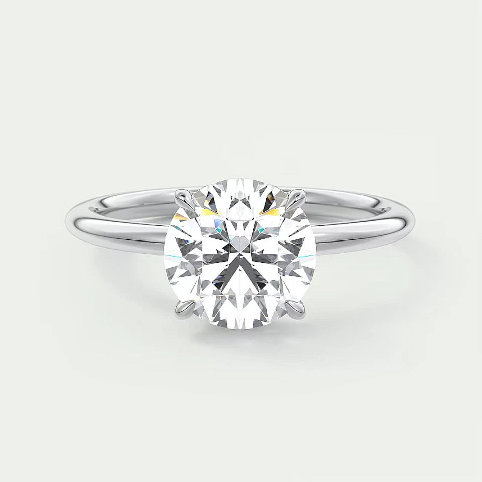 Engagement Ring Semi Mount 0.50 Carat Diamond Round Cut Setting 950 Platinum - Image 2 of 4
