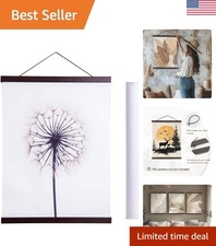 Elegant Walnut Magnetic Poster Hanger Frame - 16x20  16x24 Artwork Display