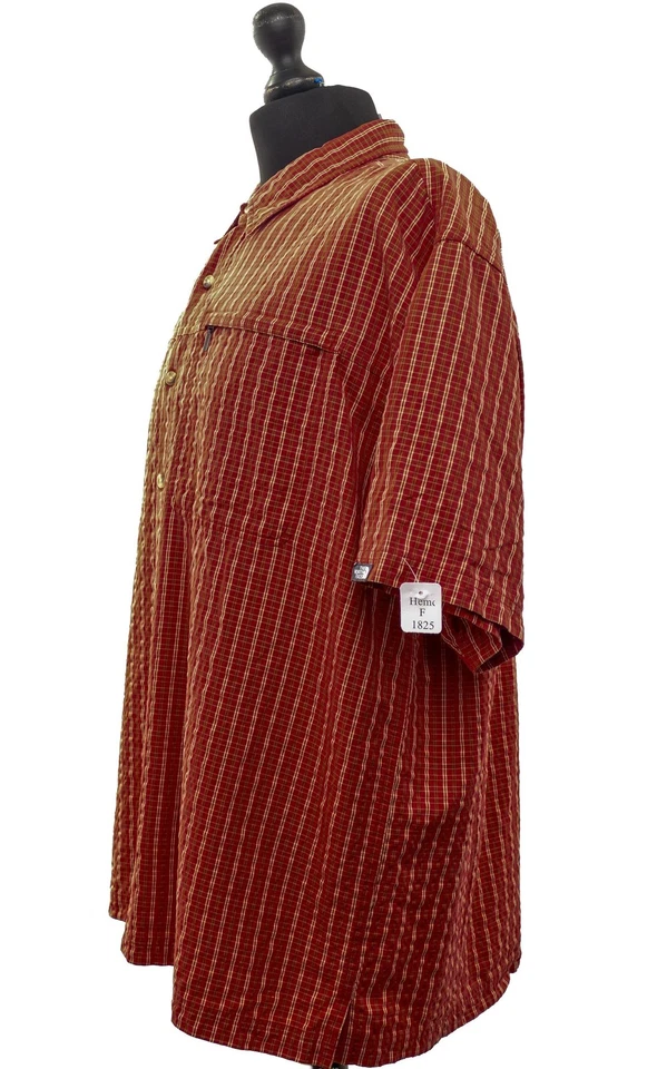 The North Face Herren Kurzarm Hemd Freizeithemd 2XL rot kariert Kentkragen - Bild 3 von 4