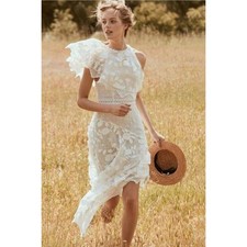 NWOT $960 Zimmermann Mercer Bird Floating Silk Bridal Wedding Bride Ivory Sz 4