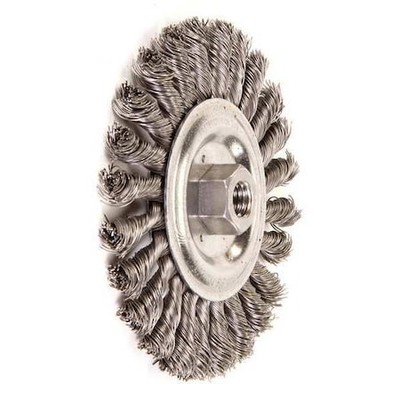 Weiler 94103 Twist Wire Wheel Wire Brush, Threaded Arbor