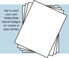 8-1/2"x11" White Decal Paper 4/pk  for laser printer or copier 