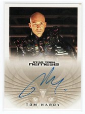 Star Trek Nemesis 2002 Autograph Auto Card NA3 Tom Hardy as Shinzon READ DESCRIP