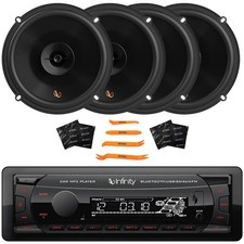 Infinity Alpha 100 Bluetooth Car Audio Receiver, 4x 6.5" 150W 2-Way Speakers