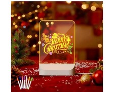 Acrylic Dry Erase Board with Light And Stand, 4.6 L x 5.5 W New