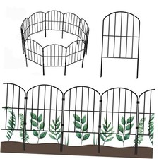 Decorative Garden Fence Fencing 10 Panels, 10ft L x 24in H Rustproof