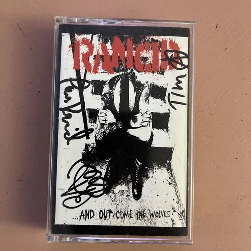 SIGNED! RANCID …And Out Come The Wolves Cassette Tape 1995 Epitaph Hardcore Punk