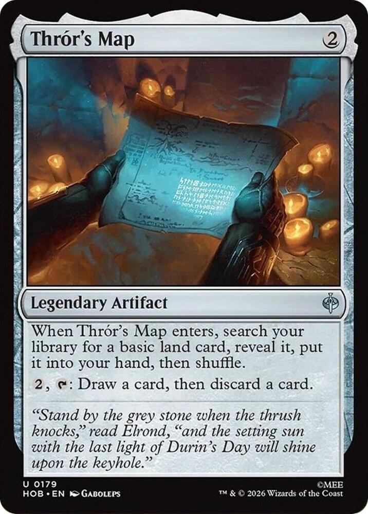 Thror's Map 179 The Hobbit U NM