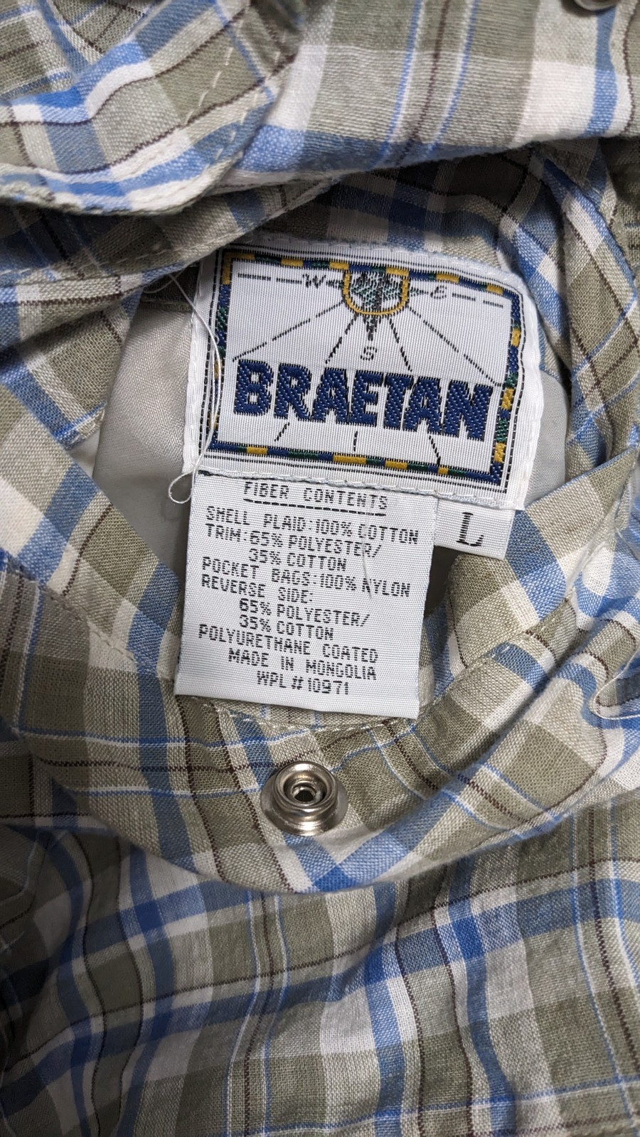 Braetan Reversible Jacket L Solid to Plaid - image 5