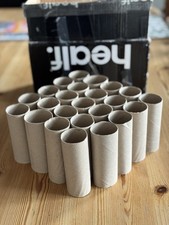 Box of 24 Brown Cardboard Tubes for Arts Crafts Projects