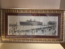 1934 SS Morro Castle Ashore Asbury Park NJ  Panoramic Photo Maritime History