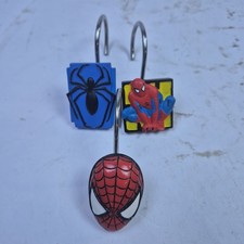 Spiderman Shower Curtain Hooks : Shower Curtin Rings Set of 12 2005 Vintage