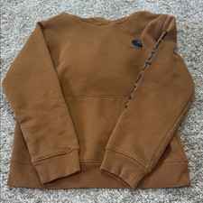 Carhartt Boys Hooded Sweatshirt Brown Medium