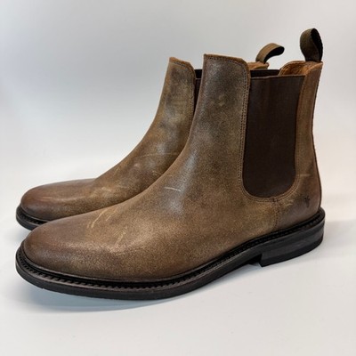 Frye Seth Chelsea Boot Men 9 D Brown Chocolate Patina Classic