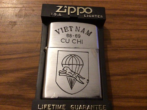 ZIPPO Vietnam War Zippo Lighter CU CHI 1968-69 With Slogan~ Bradford PA 16701 - Picture 2 of 12