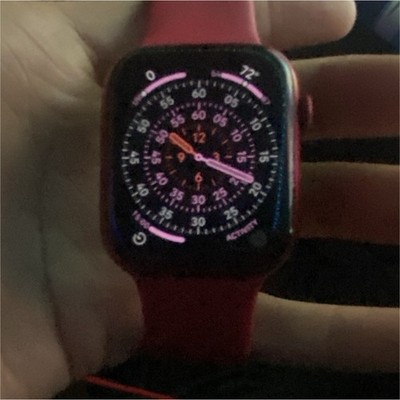 Apple Watch Series 7 45mm GPS 32GB Red Aluminum Case w/ Red Silicone Band