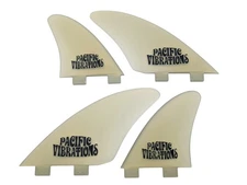 PACIFIC VIBRATIONS Controllers quad clear Fiberglass SURFBOARD Fins Fits FCS
