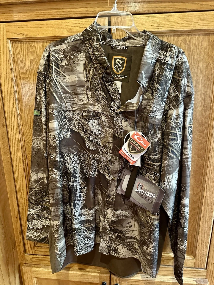 Drake Nontypical Long Sleeve Mesh Back Flyweight Shirt with Agion Max XL NWT - Image 2 of 4