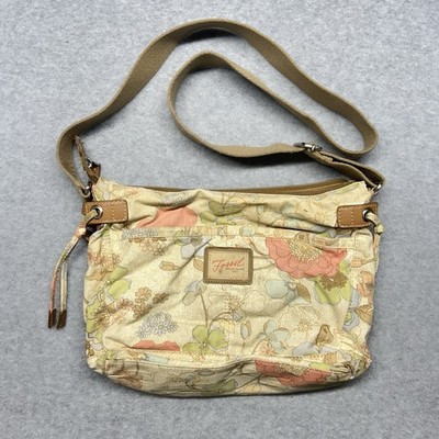 Fossil Maddox Boho Tapestry Purse Shoulder Bag Cross Body Floral Relic