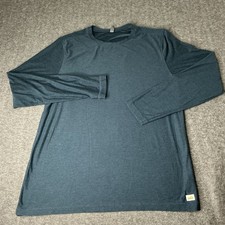 Vuori Strato Tech T-Shirt Men Large Blue Performance Soft Stretch Athleisure Tee