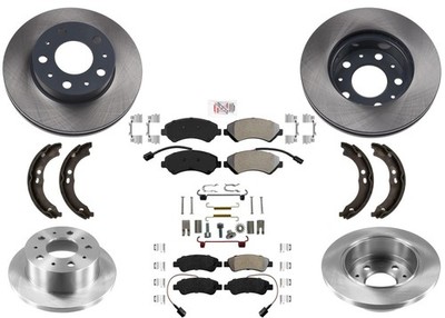 Front with Rear Solid Brake Rotors Pads For Ram Promaster 1500 2500 3500 14-21