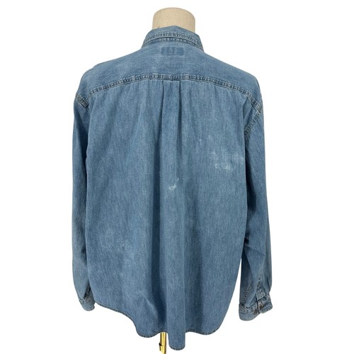 Y2K Vintage Route 66 Men's Denim Shirt Long Sleeve - Picture 4 of 9