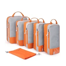 Compression Packing Cubes Travel Luggage Organizer Lightweight Storage Bags Set
