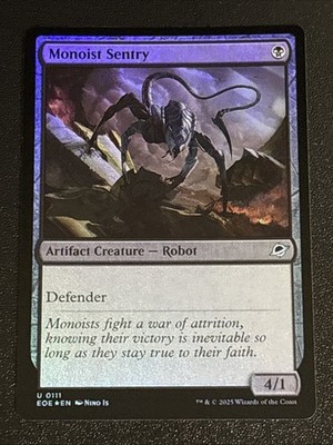 MTG Edge of Eternities Monoist Sentry Foil 0111 NM