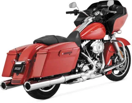 Silenciador deslizable de alta salida VH 4,5 pulgadas cromado Harley Ultra Limited 10-16 Foto 2 de 4
