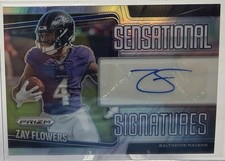 2025 Panini Prizm - Sensational Signatures Zay Flowers #SEN-24 /149 (AU)