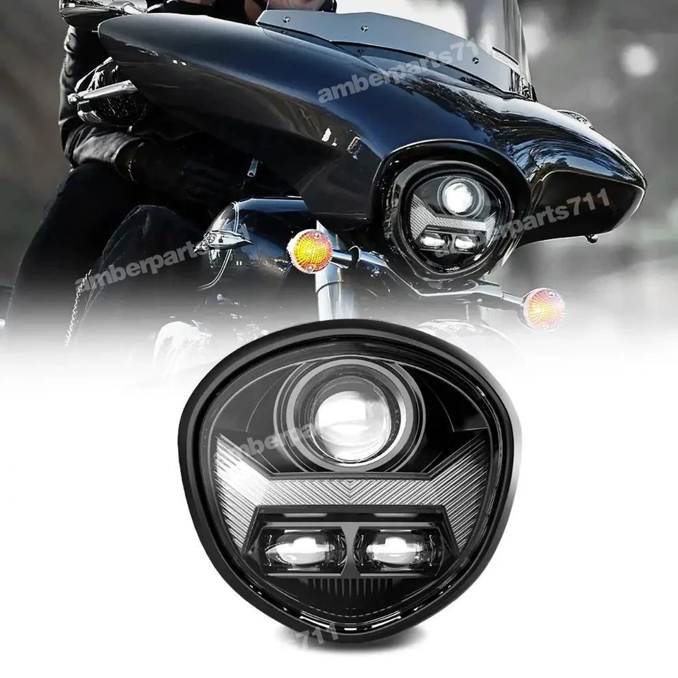 para Yamaha V STAR 1300 XVS 1300CT, Conjunto de faros LED Marca E Aprobado Foto 2 de 4