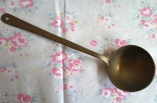 Vintage heavy brass ladle small 12"