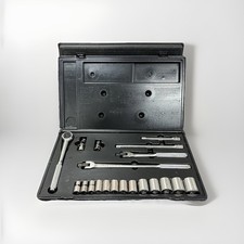 21pc Armstrong Usa 12 Dr 12pt Socket Set W Ratchet Breaker Bar Extension