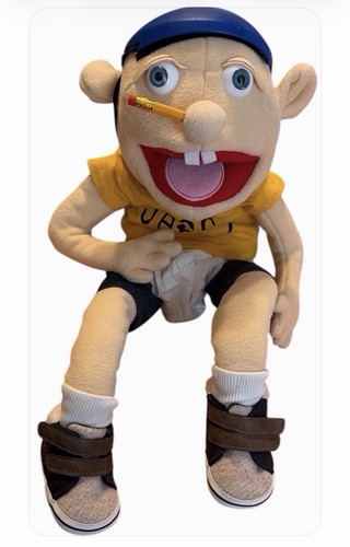Jeffy Puppet SML Style Hand Puppet Plush Boy Doll Helmet Pencil Nose 23”