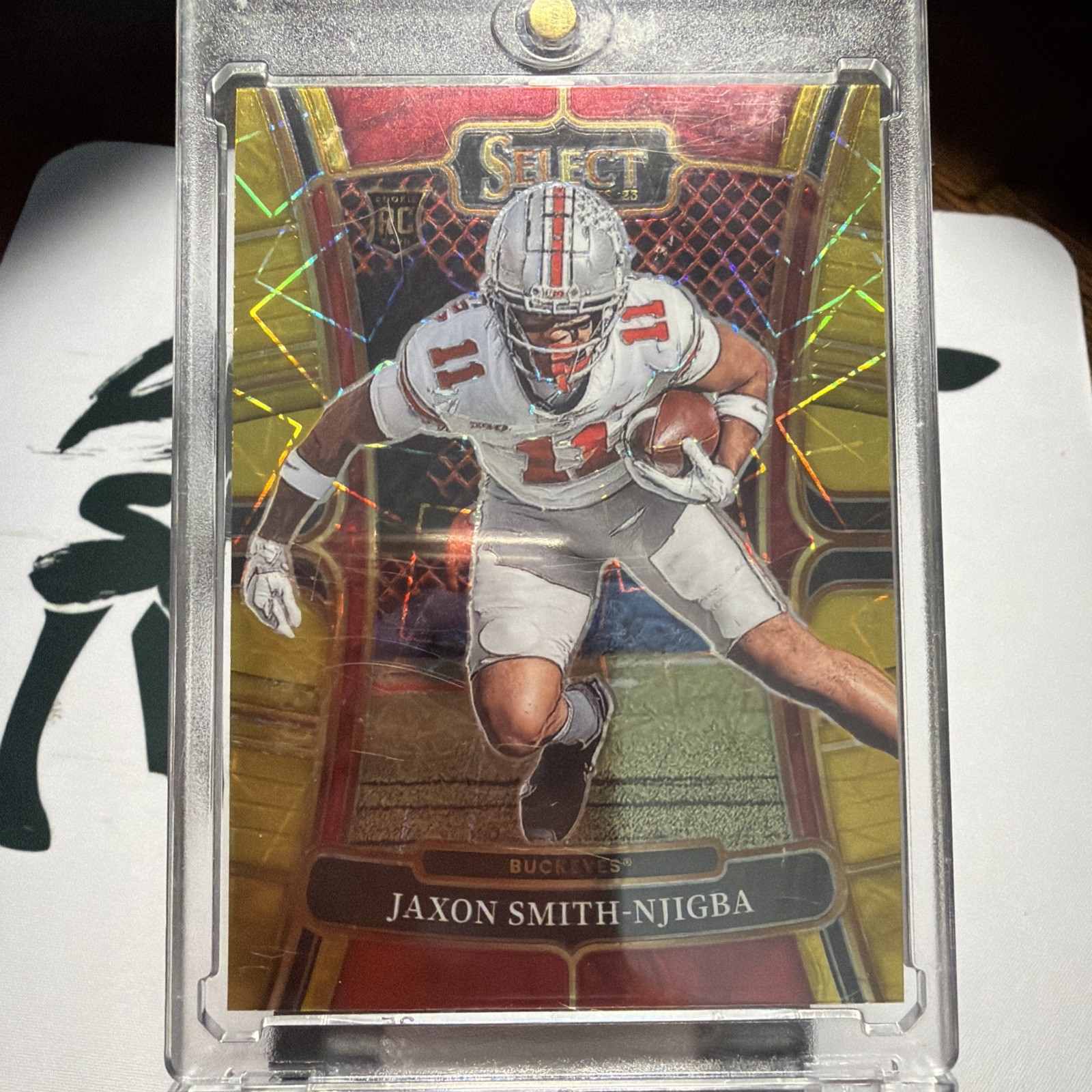 2023 Panini Select Draft Picks -Concourse Jaxon Smith-Njigba #7 Gold Lazer Prizm
