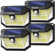 4 Luz LED Solar Para Exterior Con Sensor De Movimiento Jardin Patio Casa Lampara