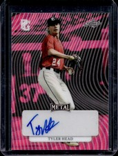 2023 Leaf Perfect Game National Showcase Tyler Head Metal Auto Pink Wave #5/7