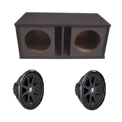 Premium Dual 15'' Kicker C15 Loaded Subwoofer Box W/ 2 Ohms 10C15-4 Solornd2X15V