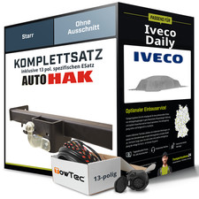Für IVECO Daily Pritsche Anhängerkupplung starr +eSatz 13pol 05.2006-06.2014 NEU