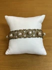 Miriam Haskell Estate Find Tab Is Off  Gold Tone Filagree Pearl Bracelet