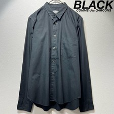 BLACK Comme Des Garcons Shirt Cotton Design Pocket Shirt XS