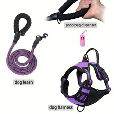 Dog Harness  Training Leash No Pull Control Adjustable Large Handle Heavy Duty